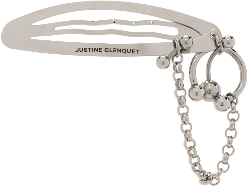 Justine Clenquet Silver Holly Hair Clip Justine Clenquet