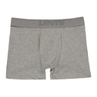 Levis Two-Pack Grey Logo Boxer Briefs