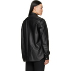 Rick Owens Black Tower Leather Overshirt