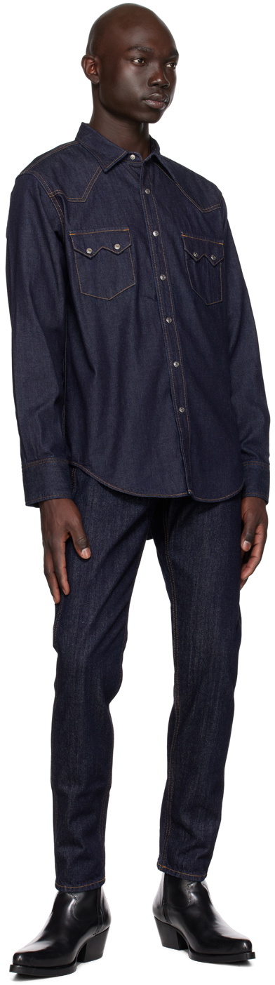 The Letters Indigo Classic Western Denim Shirt