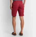 Incotex - Slim-Fit Chinolino Bermuda Shorts - Red