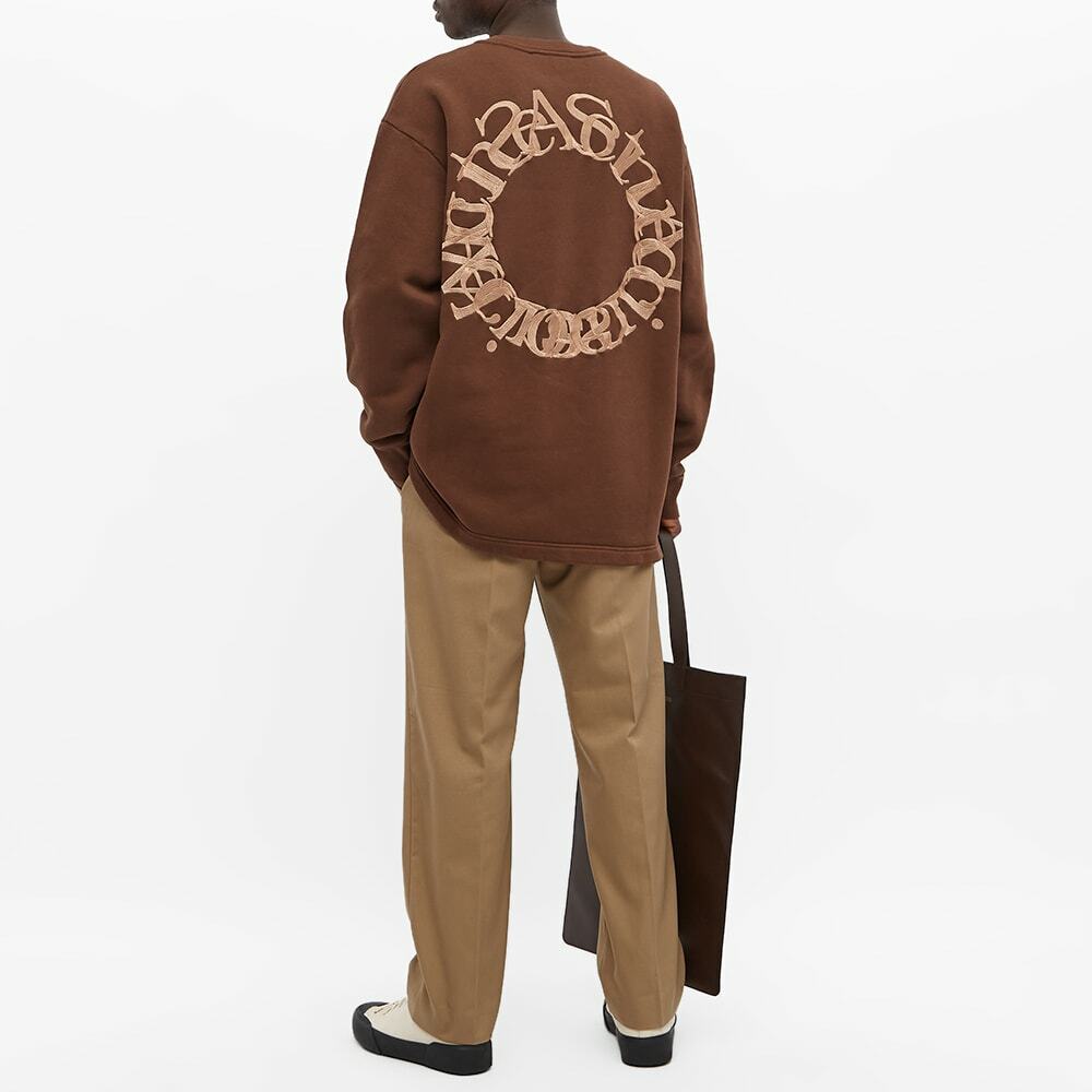 Acne Studios Men's Fin Circle Logo Crew Sweat in Chocolate Brown