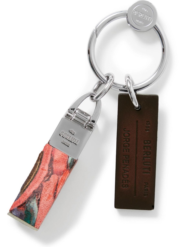 Photo: Berluti - Jorge Penadés Silver-Tone and Recycled Leather Key Fob