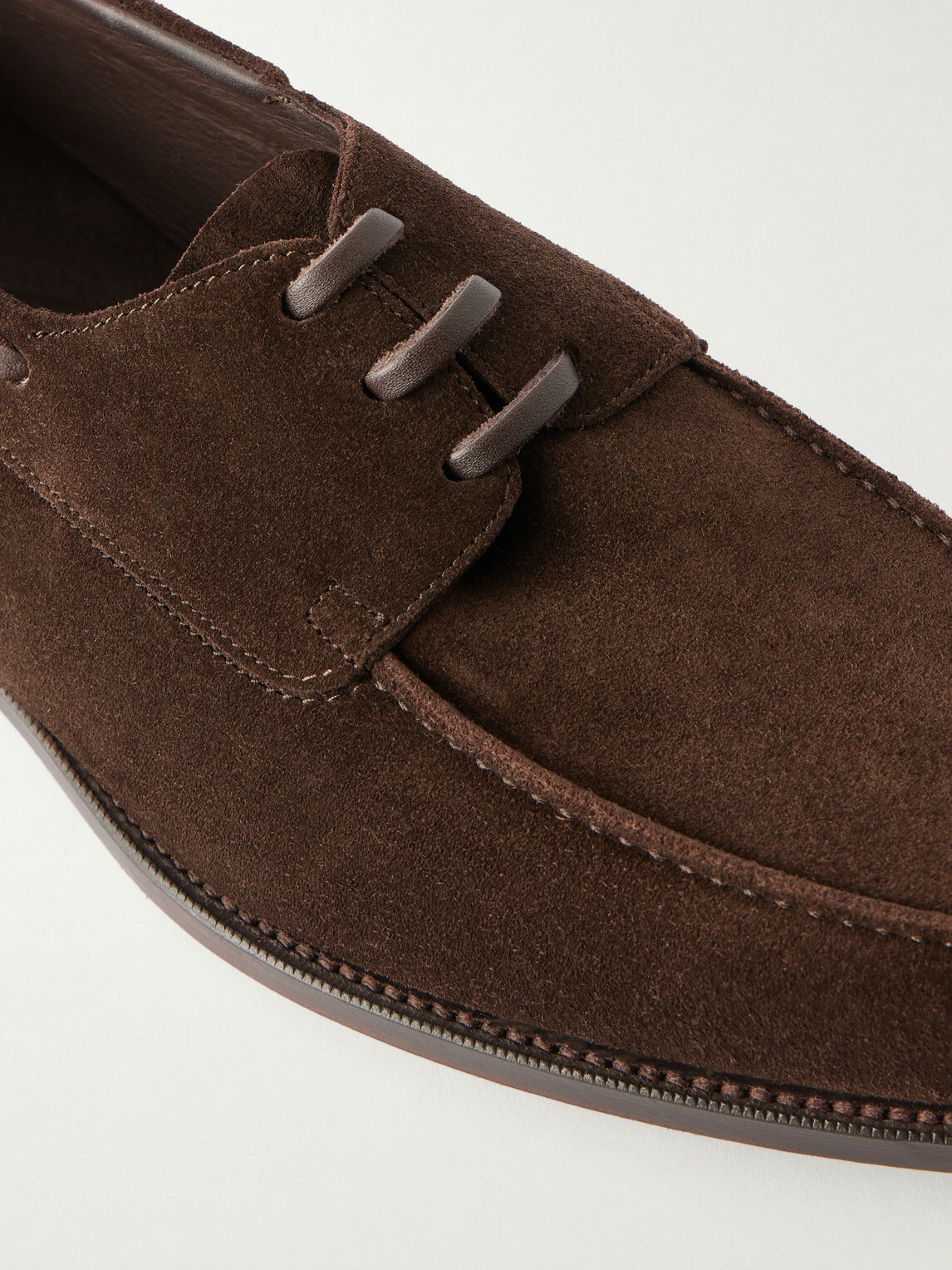 Edward Green - Saltash Suede Boat Shoes - Brown
