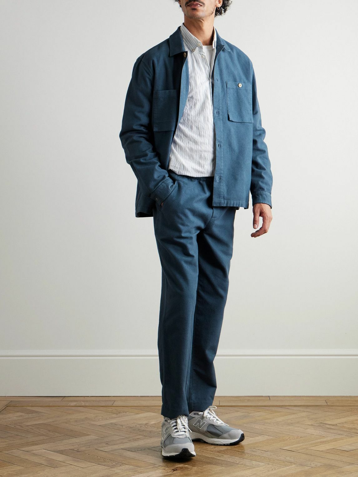 Blue moleskin trousers online