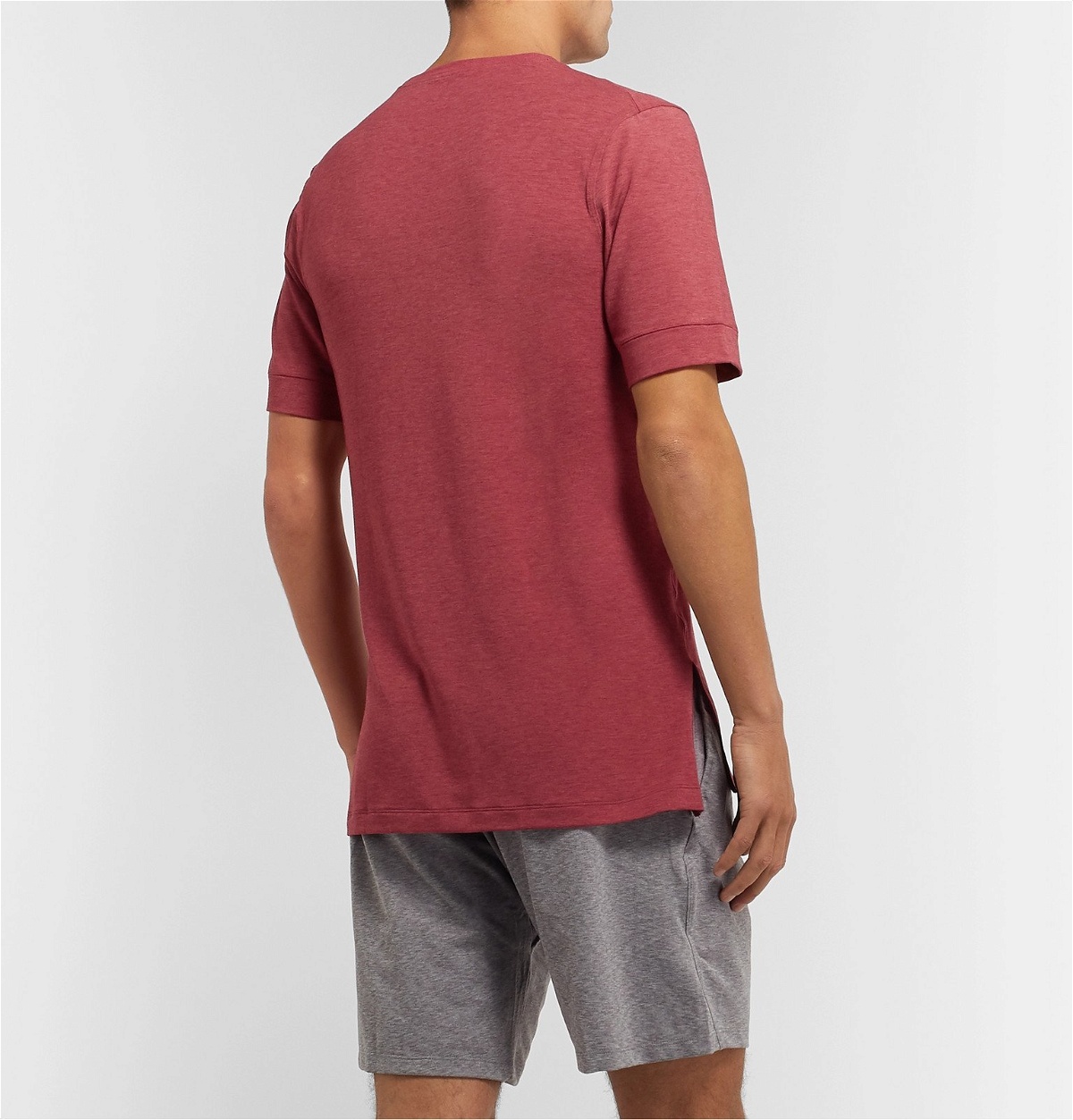 Nike Training - Transcend Slim-Fit Mélange Dri-FIT Yoga T-Shirt - Red Nike  Training
