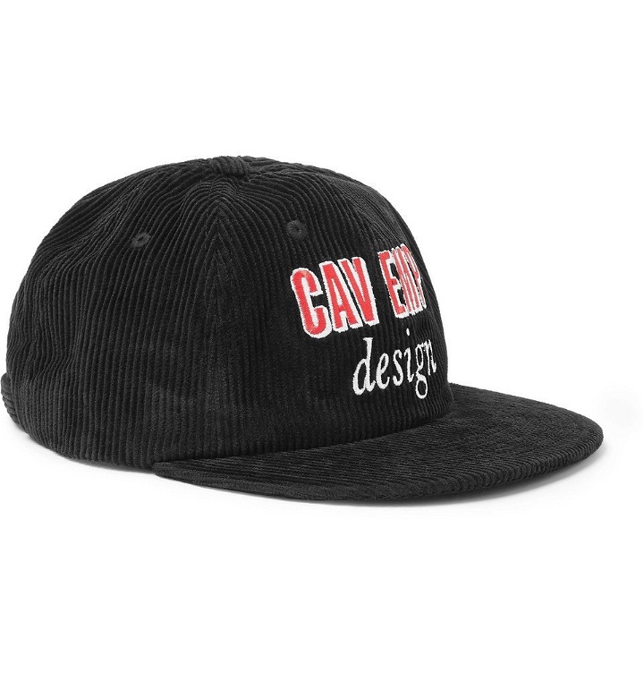 Photo: Cav Empt - Logo-Embroidered Cotton-Corduroy Baseball Cap - Men - Black