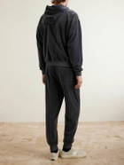 TOM FORD - Cotton-Blend Velour Hoodie - Gray