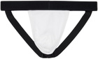 TOM FORD White Jacquard Logo Jock Strap