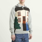 Junya Watanabe MAN Men's Intarsia Jacquard Jumper in Blue Gray