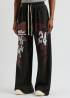 Rivington Roi Rebis Faster Flight Printed Cotton Sweatpants Black/White