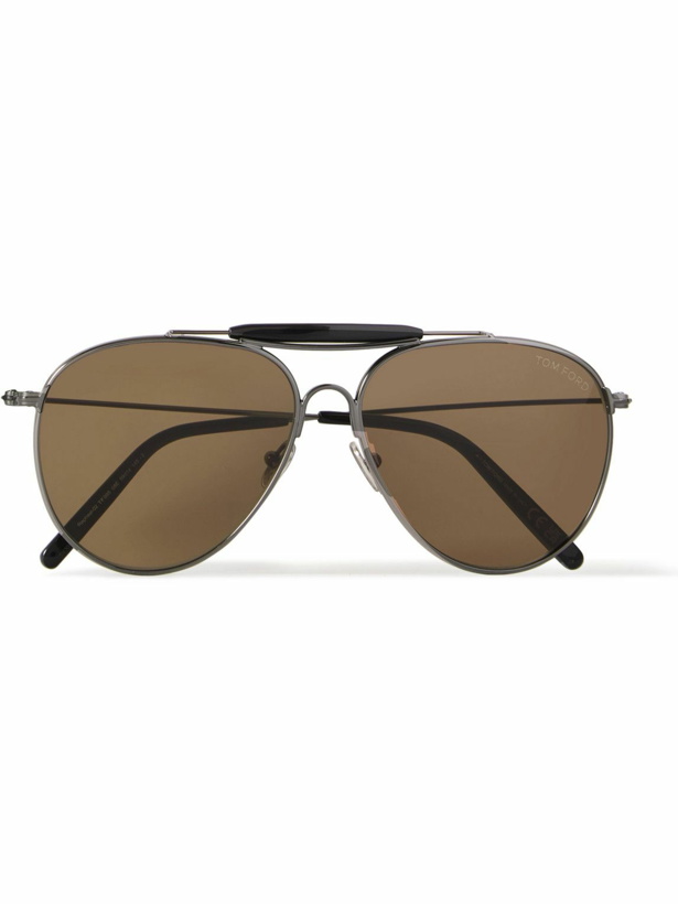 Photo: TOM FORD - Aviator-Style Silver-Tone Sunglasses