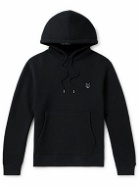 Maison Kitsuné - Logo-Appliquéd Cotton-Jersey Hoodie - Black