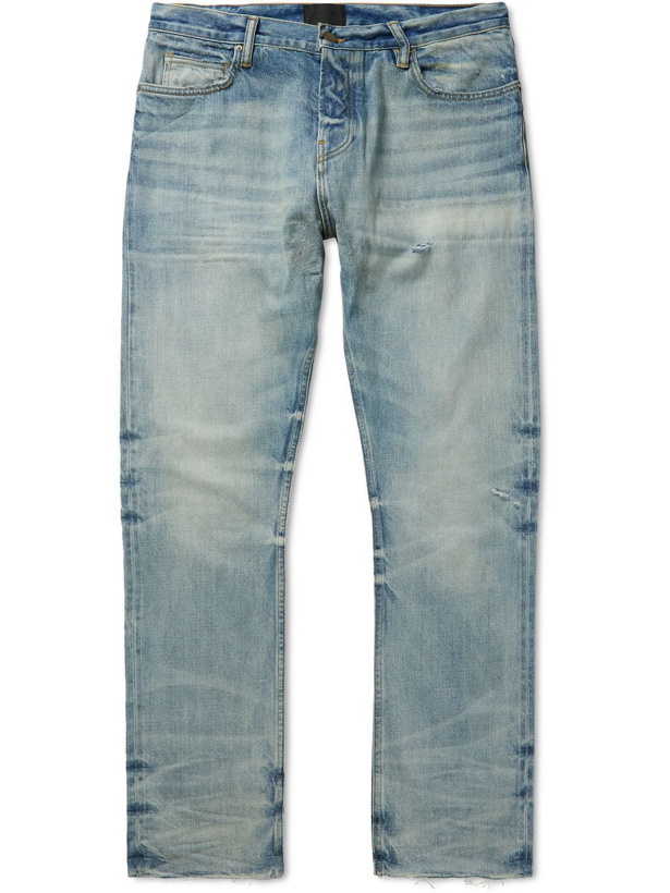 Photo: Fear of God - Distressed Straight-Leg Jeans - Blue