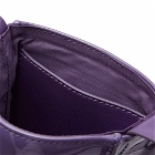 Acne Studios Akki Patent Plaque Face Bag in Purple/Green