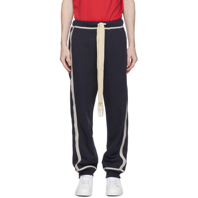 Photo: Loewe Navy and Off-White Anagram Lounge Pants