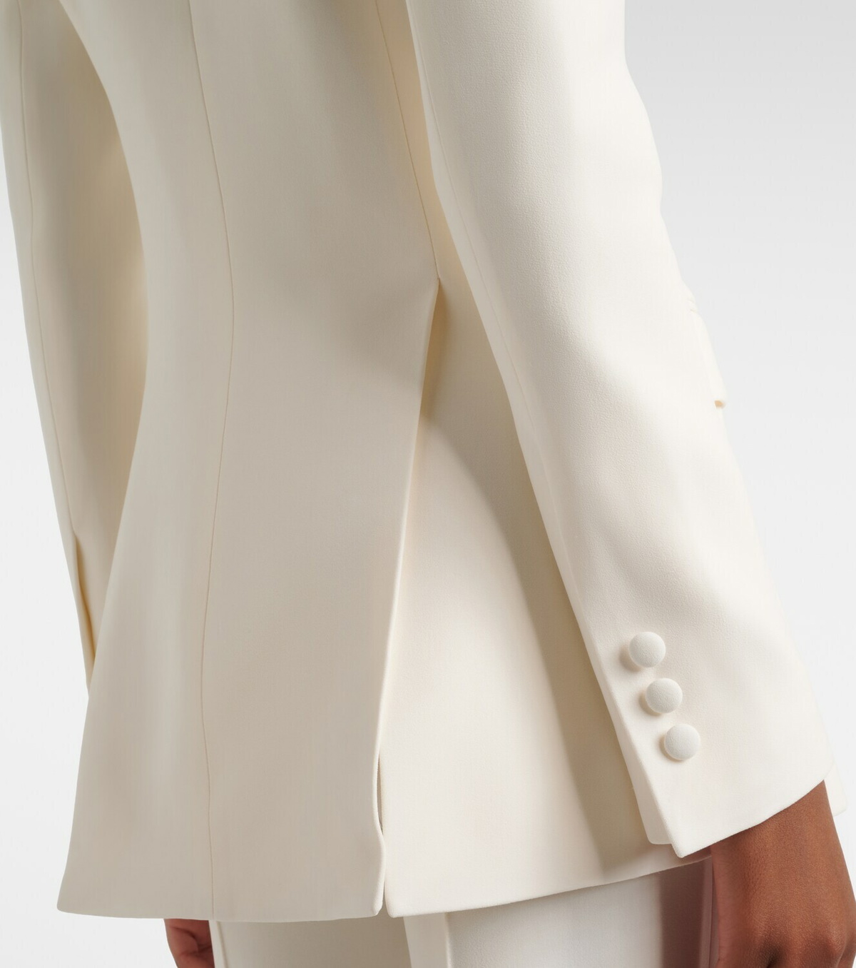 Elie Saab Floral-appliqué cady blazer