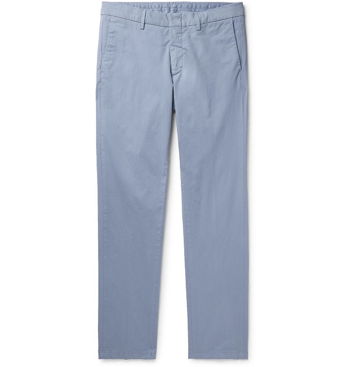 Photo: DUNHILL - Cotton-Blend Twill Chinos - Blue