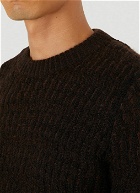 Lace Effect Sweater in Brown