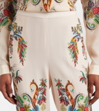 Etro Printed silk palazzo pants