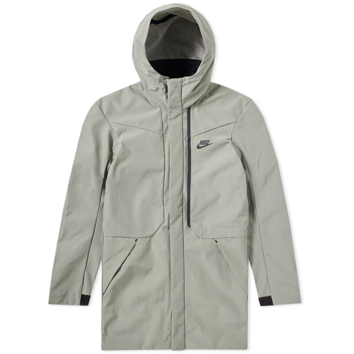 Photo: Nike Tech Fleece Hooded Shield Jacket Green