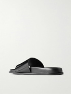 SAINT LAURENT - Nichols Leather Slides - Black
