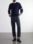 Thom Browne - Striped Cotton Sweater - Blue
