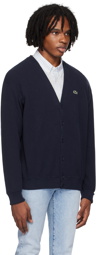 Lacoste Navy Relaxed-Fit Cardigan