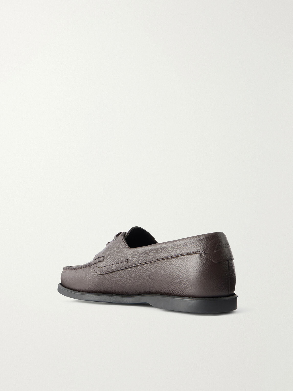 Brioni - Leather Boat Shoes - Brown