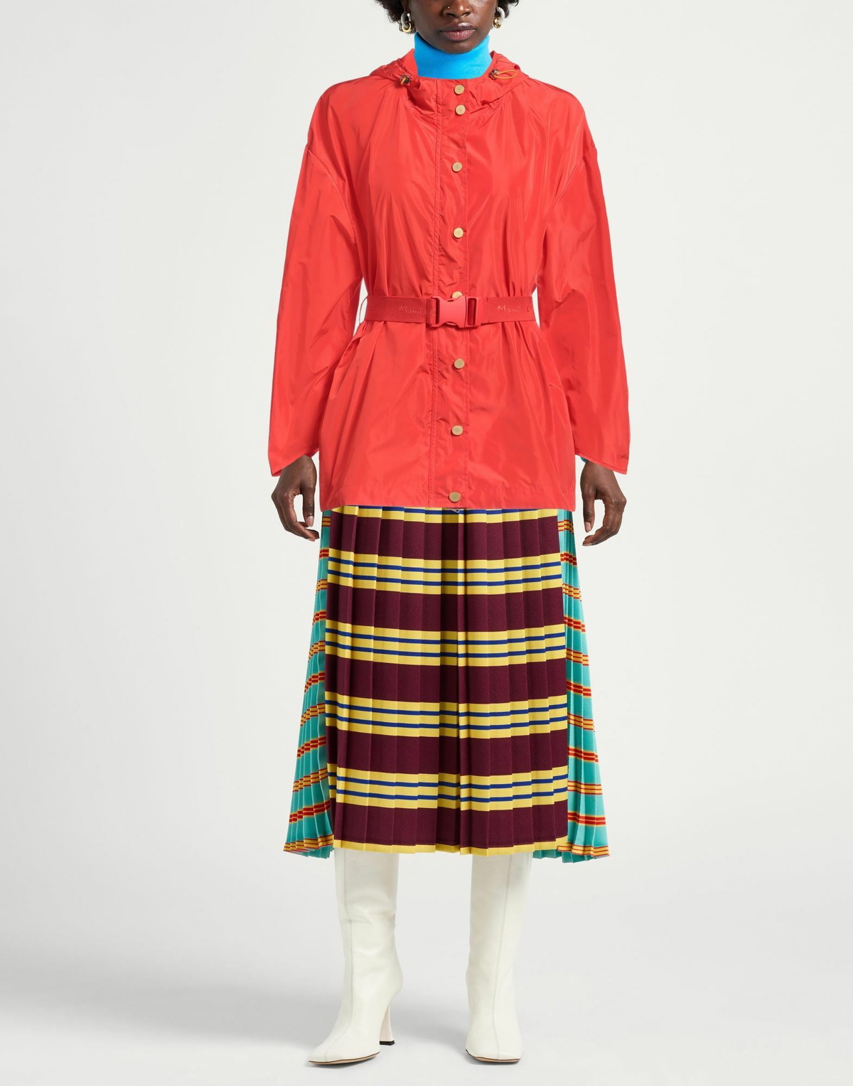 Manila Grace Womens Jacket in Tomato red