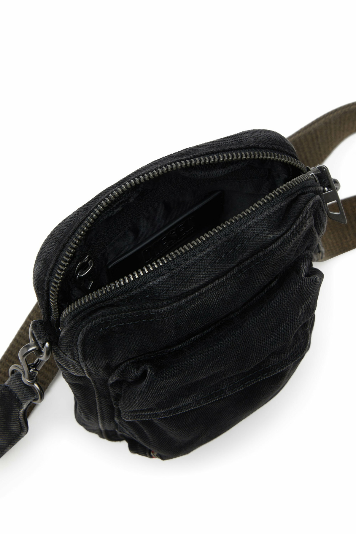 Diesel Crossbody bag in washed denim - Crossbody Bags Mens in Black