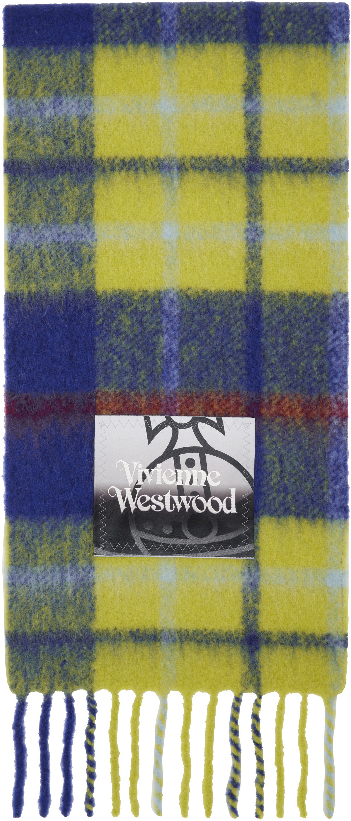 Vivienne Westwood Green & Blue Tartan Scarf