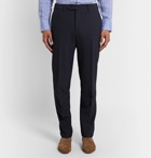 Canali - Kei Slim-Fit Wool-Blend Seersucker Suit Trousers - Blue