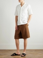 Federico Curradi - Wide-Leg Linen Shorts - Brown