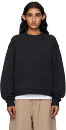 6397 Gray High Neck Sweater