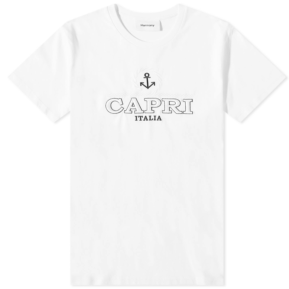 Photo: Harmony Men's Capri Anchor T-Shirt in White