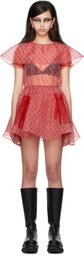 I'm Sorry by Petra Collins SSENSE Exclusive Red JennyFax Edition Tulle Minidress
