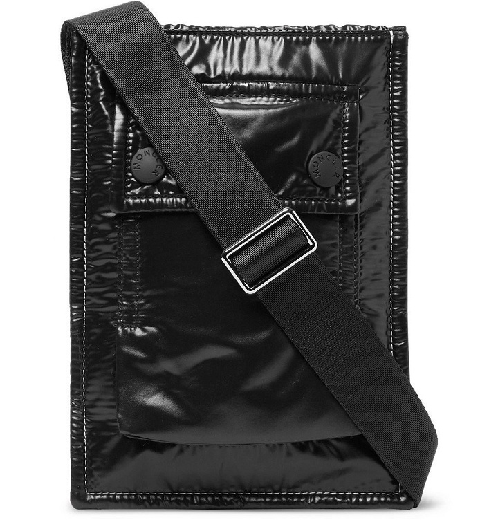 Photo: Moncler - Glossed-Nylon Messenger Bag - Black