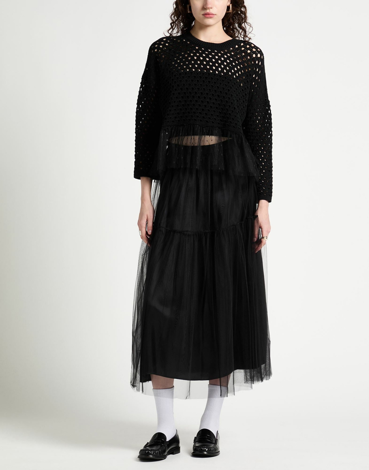 Jucca Womens Midi skirt in Black