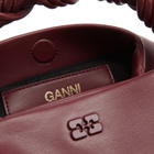 GANNI Women's Bou Bag Small in Burgundy 