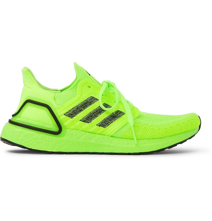 Photo: Adidas Sport - UltraBOOST 20 Rubber-Trimmed Primeknit Running Sneakers - Yellow