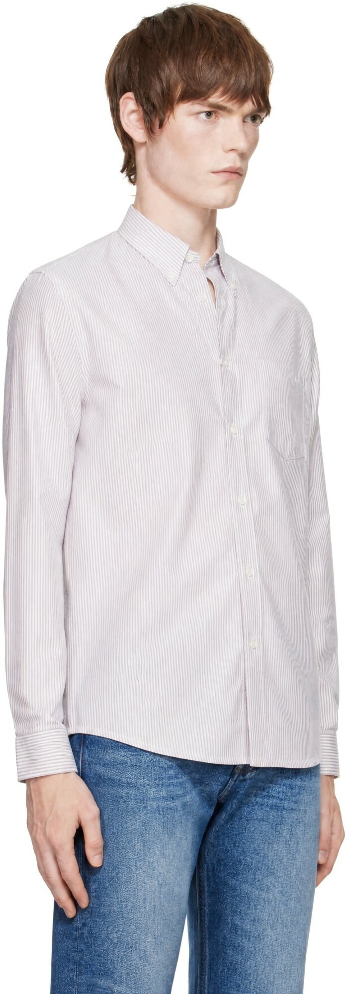 A.P.C. Tan & White Greg Shirt