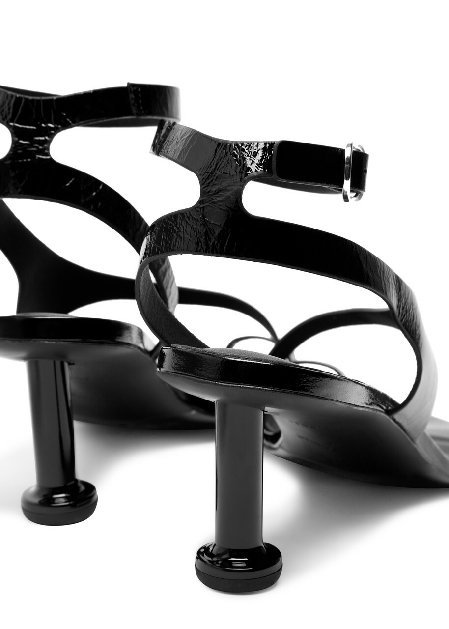 Alohas Miquela Onix Patent Leather Sandals Black