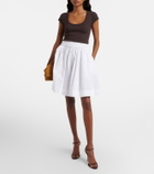 Joseph Saba ribbed-knit cotton-blend T-shirt