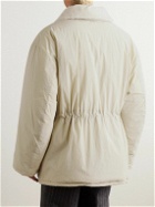 Amomento - Oversized Faux Shearling-Trimmed Padded Nylon-Twill Coat