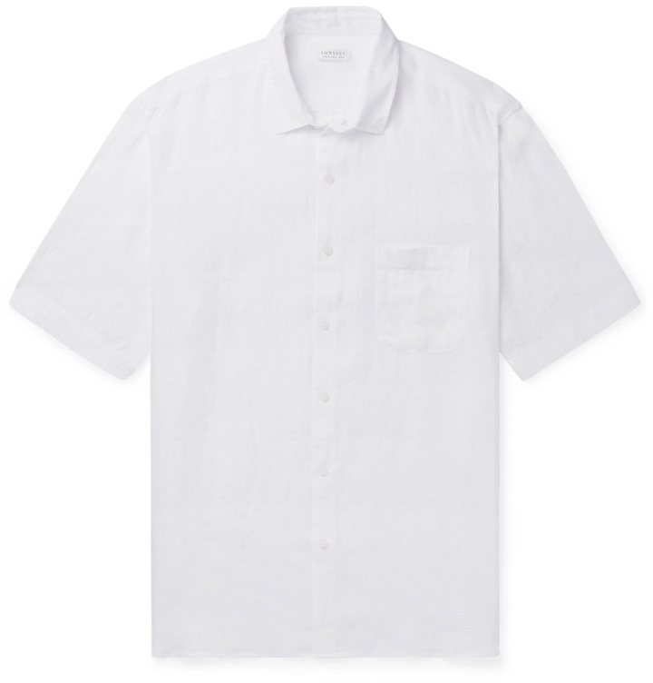 Photo: Sunspel - Linen Shirt - White