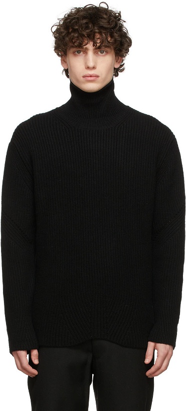 Photo: System Black Rib Turtleneck Sweater