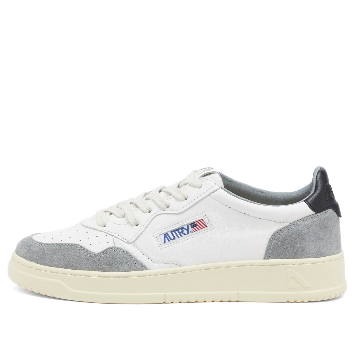 Autry Men's Medalist Suede Leather Mix Sneaker in Goat Autry
