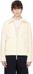 DOCUMENT Off-White Water Repellent Cotton Zip Up Jacket