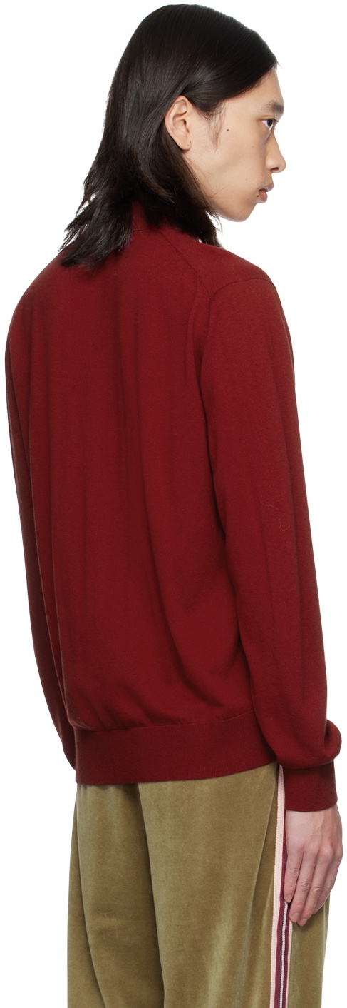 AFTER PRAY Burgundy Wool Cardigan